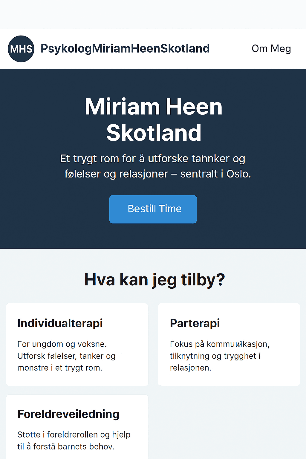 Psykolog Miriam Heen Skotland